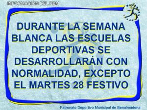 EL PDM MANTIENE SU ACTIVIDAD NORMAL DURANTE LA SEMANA BLANCA