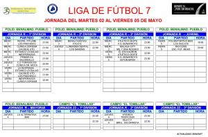 JORNADA DE PARTIDOS ATRASADOS DE LA LIGA LOCAL DE FTBOL 7