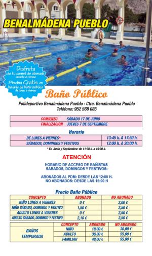 ESTE VERANO REFRESCATE EN LA PSCINA MUNICIPAL DE BENALMADENA PUEBLO