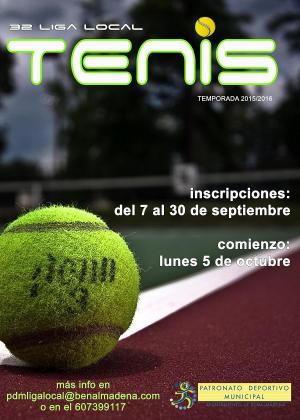 ABIERTO EL PLAZO DE INSCRIPCIN EN LA 32 LIGA LOCAL DE TENIS